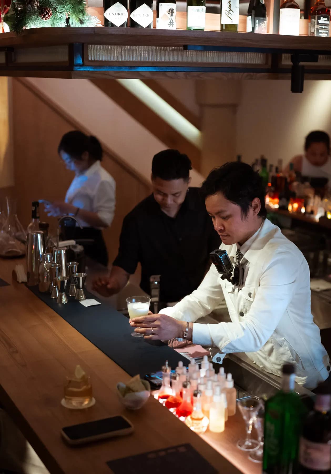 Behind the bar
