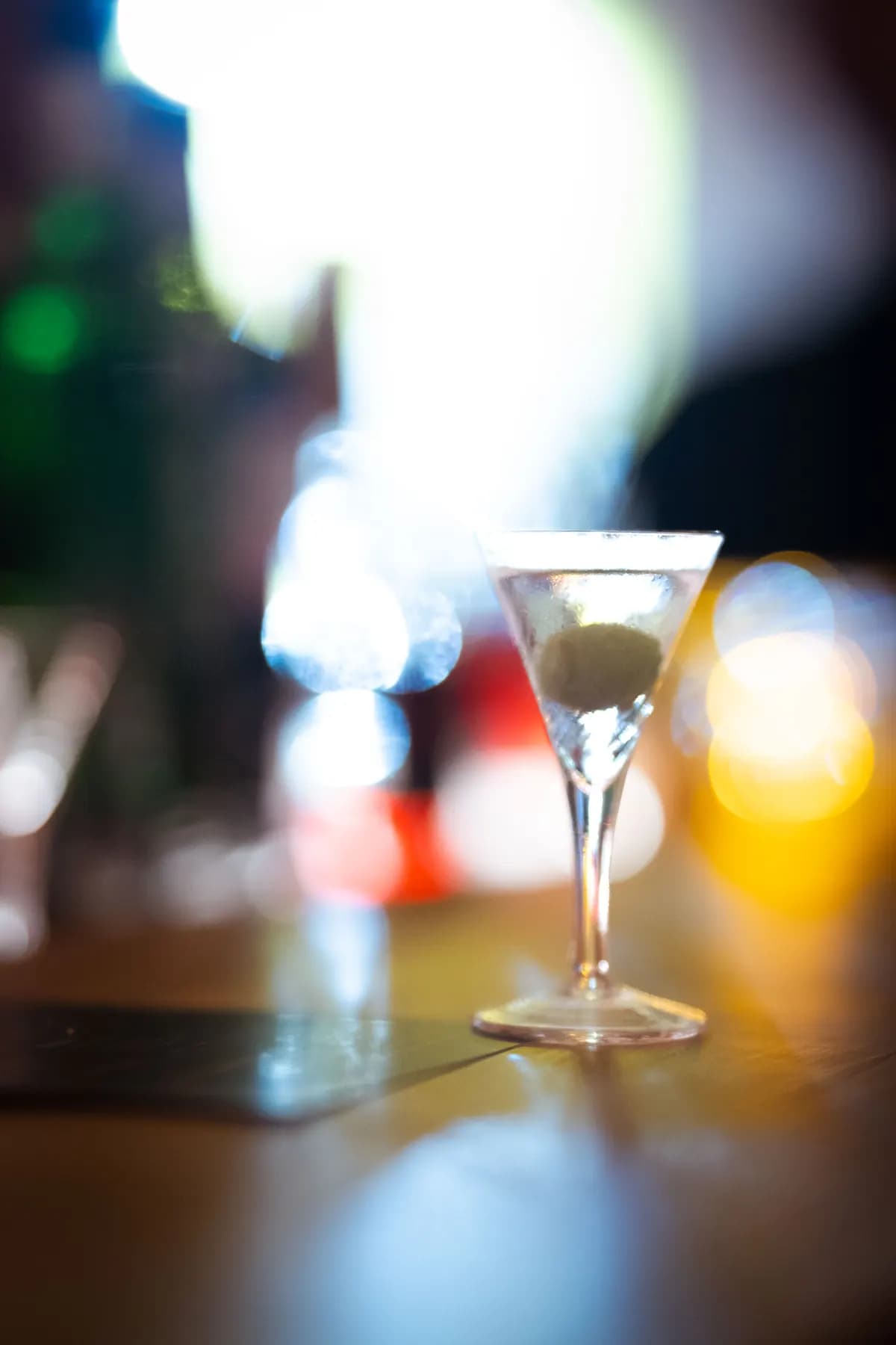 A martini glass